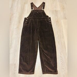 Vintage Express Brown Corduroy Overalls